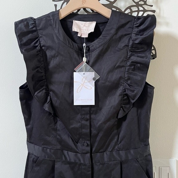 Gal Meets Glam Collection Kierra Jumpsuit in Black 10 NWT - Picture 5 of 14